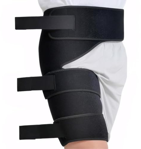 atnayo Hip Support for Women Men, Adjustable Compression Wrap Hip Brace for Hip Pain & Pulled Groin
