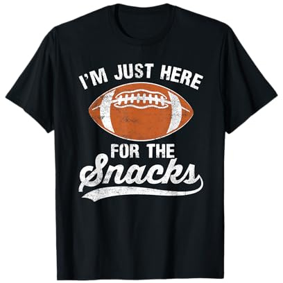 Just Here for The Snacks American Football Funny Women Kids T-Shirt