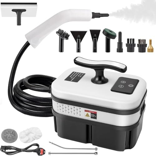 2500W High Pressure Steam Cleaner, Multi-Purpose Handheld Steam Cleaner | Portable Steam Cleaner for Home Sofa Car Kitchen Bathroom,1.1L Tank, 10s Fast Heat, 6 Speed Settings,13 Accessories