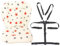 Kinderwagen/Hochstuhl Sitzkissen Liner Mat Pad Cover Resistant und Hochstuhlgurte (5-Punkt-Auffanggurt) 1 Anzug (Sterne)
