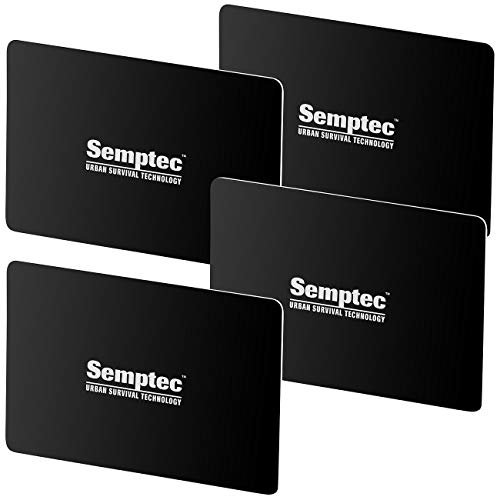 Semptec Urban Survival Technology Kreditkartenschutz: 4er-Set RFID- & NFC-Blocker-Karte im Scheckkarten-Format (NFC Schutz, Blockerkarte, Geschenk Herren)