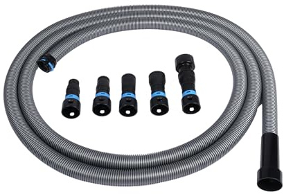 Cen-Tec Systems 94720 Quick Click 20 Ft. Hose for Home and Shop Vacuums with Expanded Multi-Brand Power Tool Adapter Set for Dust Collection