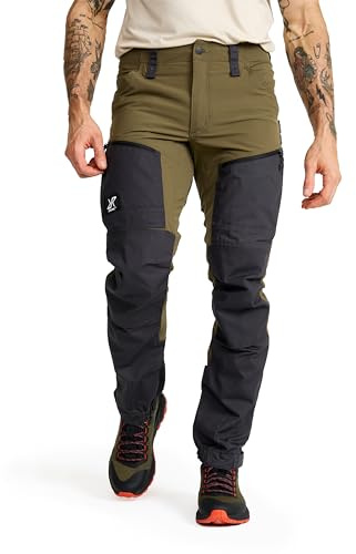 RevolutionRace RVRC GP PRO Pants, Pantaloni da Uomo, durevoli per Trekking e Altre attività all'Aria Aperta, Dark Olive, XL