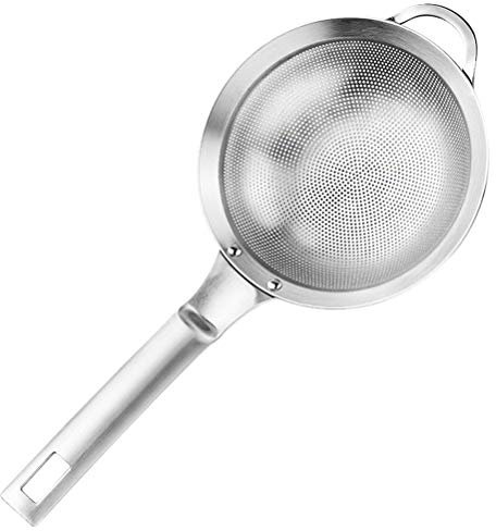 1 Pc Filtro in Acciaio Inossidabile Colino Per Setacciare Schiumarole Da Cucina Kefir Coladores Paletta a Colapasta Di Metallo Cucchiaio Filtrante Setaccio a Maglia Fine Torta