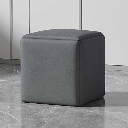 Trasforma il tuo spazio abitativo con la versatile poltrona ottomana 5 in 1 a cubo, impilabile con ruote girevoli e sgabello quadrato in tessuto tecnologico per soggiorno/sala da pranzo