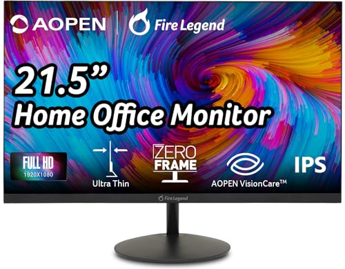 AOPEN by Acer 21.5in FHD 1920x1080 IPS 100Hz Office Monitor 22SA2Q EBI