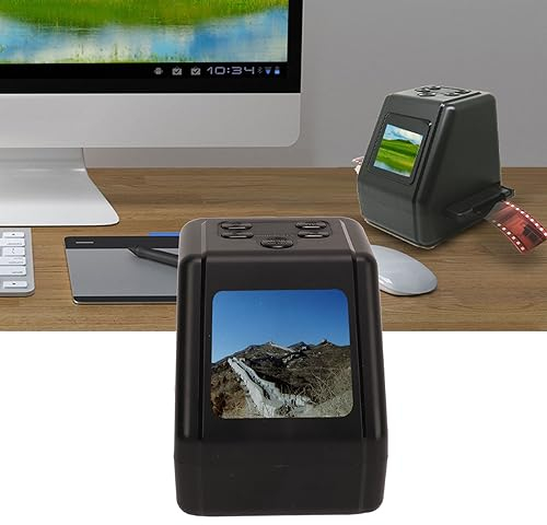 Fabater Escáner de Películas y Diapositivas, Escáner de Películas Digital, Convierte Diapositivas y Negativos de Películas de 135, 126, 110, Super 8 y 8 Mm en Imágenes JPG de 22 MP