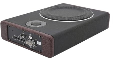 ERnonde Under Seat Subwoofer Car, 8inch Active subwoofer Auto 600W Amplified Slim Underseat Car Bass Box Audio Amplifier Ultra-Thin Subwoofer for All Cars with 12v Power Supply can be Used