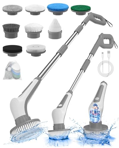 Brosse à récurer électrique Gris