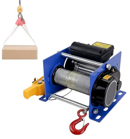 KELUNIS Argano Elettrico A Fune Potente Motore di Avvolgimento Paranco Elettrico Argano A Motore capacità di Carico 400-1000 kg per Cantieri Edili Magazzini Servizi di Soccorso,1000kg
