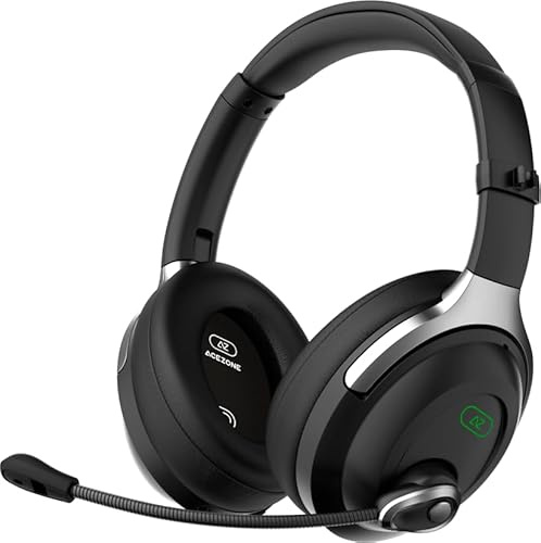 ACEZONE A-Spire - True Wireless Hybrid ANC Gaming Headset - Speech Enhancing Noise Canceling Microphone - PC, PS4, PS5, Switch, Mobile (Wireless), Steam Deck (Renewed)