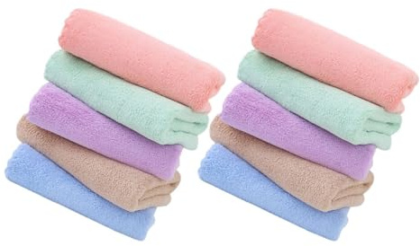 FRCOLOR Lot de 10 Tapis Doux en Polaire 30X30 CM pour Petits Animaux – Doublure Litière et Couverture pour Cage de Cobayes Hamsters et Rongeurs – Lavable en Machine Couleurs Pastel