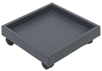 Genérico Maceta Caddy con Ruedas, Carrito móvil, Bandeja for platillo de Flores, Soporte for Plantas en Maceta for Interior, Exterior, jardín, hogar y balcón(Gray)
