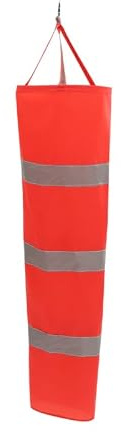 HOMSFOU Manche À Air Extérieure 59.06in en Tissu Oxford Étanche Bandes Réfléchissantes Fluorescentes Indicateur De Direction du Vent pour Jardin Terrasse Cour Porte Et Fenêtre