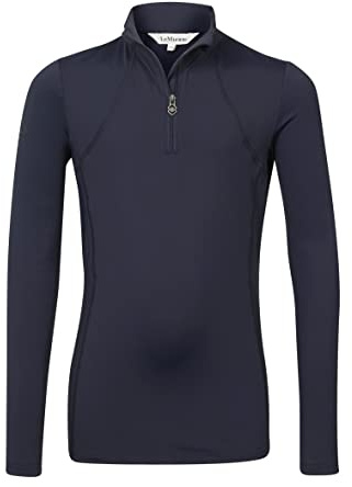 LeMieux Camiseta de capa base Young Rider - My Long Sleeve Athletic Thermal Shirts - Ropa ecuestre y equipo para equitación, añil, 13-14 Años