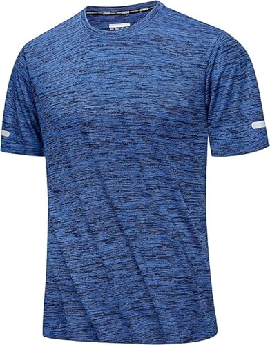 MAGCOMSEN Tee Shirt Homme Chemise D'entraînement Respirante à Séchage Rapide Chemise Course à Manches Courtes T-Shirt de Fitness