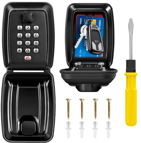 ENONEO Groß Schlüsseltresor mit 12-stelligem Zahlencode Außen wasserdichte Schlüsselsafe Wandmontage Schlüsselbox Robustes Schlüsselkasten Key Safe für Aussen Haus Garagen Schule Büro
