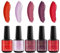 SHAYENNE UV Gel Nagellack 5 Rot Rosa Lila Violett Töne je 15 ml für UV LED Lampe | MADE in GERMANY Gesamt 75 ml | Nail Polish Nail Lamp | Nagel Lack Gellack Nagelgel Variant 15