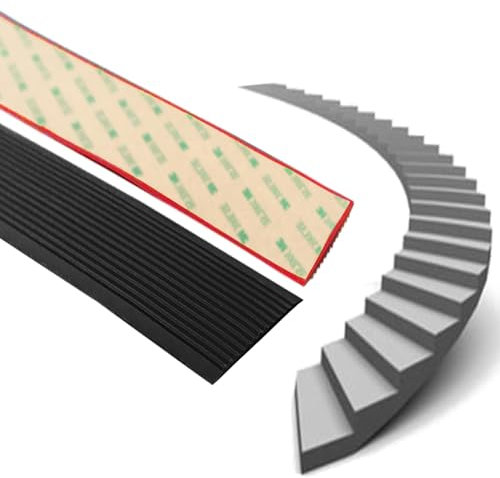 Autoadesiva Protezione Per Bordi Per Scale Profili Per Bordi Per Gradini Profilo Angolare In PVC Profilo Per Scale Riparo Dei Profili Angolari E Bordi Per Scale Larghezza 4cm/ 6cm (Color : Black, Si