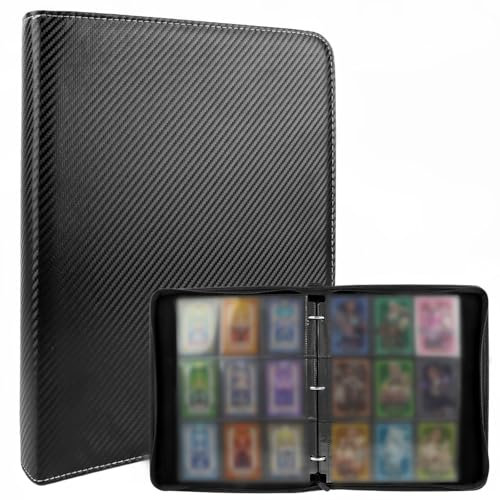 NVIYAM Album de Cartes 1080 Pochettes, Classeur pour Pokémon Cartes, 9 Pochettes 60 Pages, Noir, 34x28x5 cm