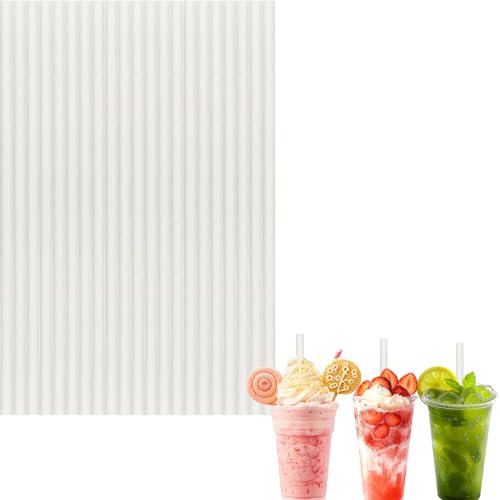 Strohhalme Papier Weiß,Papierstrohhalme Einweg 100 stück Trinkhalme Biologisch Abbaubare Cocktail Strohhalme 20cm Drinking Straws für Geburtstag, Hochzeit, Weihnachten, Babyparty, Feier und Party