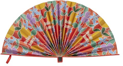 Clairefontaine - 116287C - Un Éventail en Carton Écologique Pliable 19.5x2 cm Décor Agrumes Aux Couleurs Acidulées - Accessoire Décoratif et Pratique pour Événements et Cadeaux Collection Dolce Amore