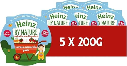 Heinz By Nature Tomato Mozzarella Pasta Baby Food Tray 12+ Months 5 x 200g