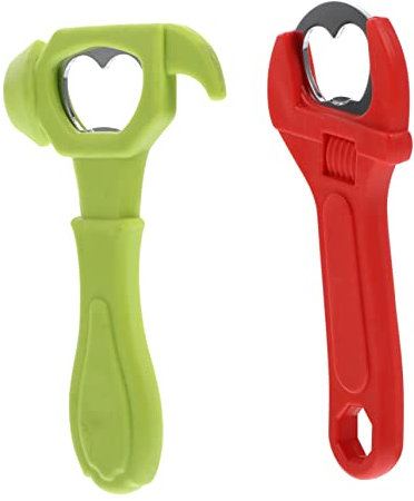 Alipis 2pcs Multifunctional Silicone Hammer Wrench Bottle Opener for Party Retractable Lid Opener Safe Material