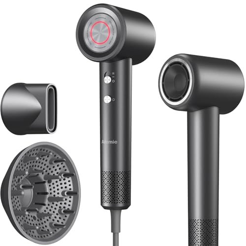 Asciugacapelli Ionico con Diffusore, Phon da 200 Milioni di Ioni Negativi, Motore Brushless 110.000 giri/min, 1600W, Asciugacapelli Potente Ad AltaVelocità Silenziosoe