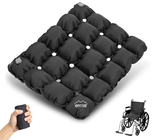 ONTYZZ Sitzkissen Extérieur Ultraleicht Inflatable Sitzunterlage Foldbares Atmungsfähig Camping Sitzmatte für Flugzeug Randonnée Stade en Route