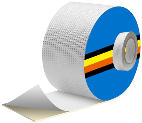 Cinta de Butilo Impermeable Autoadhesiva, 10 m X 10 cm Aluminio de Butilo, Impermeable para Tejados Cinta de Butílico, para Fugas de Resistente Agua, para Fugas en Techo, Espacio EnalféIzar, Tubería