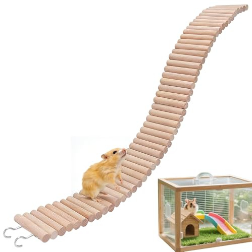 Genérico Juguetes De Escalada para Hámster | Flexible de Madera para Pequeñas Mascotas,Escalera Puente para Roedores | para Ratón, Chinchilla, Jerbo, Ardilla Listada, Petauro del Azúcar