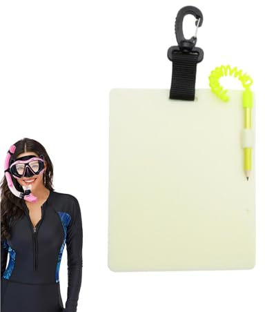 Plaquette d'écriture subaquatique | Équipement Portable avec éclairage - Bloc-Notes Subaquatique Phosphorescent - pour Exploration sous-Marine, Snorkeling, Grotte, lac - Idéal débutant