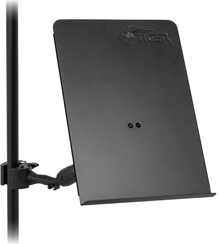 Tiger MSA34-BK – Planchette de musique avec double bras articulés à 360°