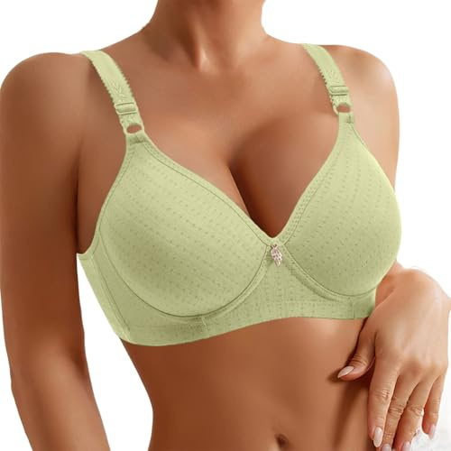 Sujetador Cuello Halter-Sujetador de Encaje Floral con Cierre Frontal para Mujer, cómodo, con Soporte y Aros, Tipo Bralette, Suave, sin Aros, para Uso Diario