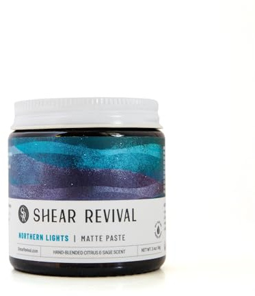 Shear Revival Northern Lights Matte Paste – Strong Hold Hair Clay for Men – Matte Finish, Vegan & Handmade with Natural Ingredients – 96g