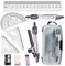 Tuloka Drafting Geometry Compasses 10pcs School Maths Full Set Protractor Rulers for Students Maths and Home Schooling in Carry Case