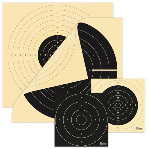 Zielscheiben Set 140-teilig Standard/Duel Target / 52x55cm und 26x26 cm/Schießscheibenkarton 200 g/m² Chamois