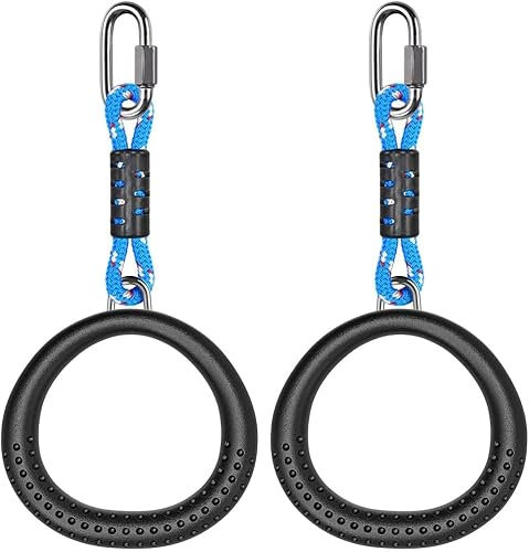 SELEWARE Turnringe Outdoor Fitness Ring - 2PCS Gymnastikringe Kinder Turnen Calisthenics Equipment Klimmzug Trainingsringe für Gym Home Fitness 1000LBS Kapazität（Ohne Seil）