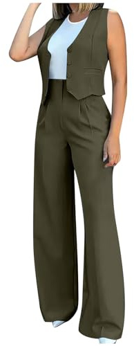 NSICBMNO Ensembles de Pantalon pour Femmes UK - Deux Pièces - Gilet et Pantalon - Ensembles de Costumes Formels - Ensembles de Détente - Pantalon à Taille Haute - Costumes sur Mesure - Pantalon
