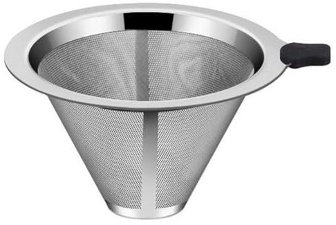 Kaffedropp till kopp kaffefilter i rostfritt stål Återanvändbar finmaskig sil till hemmets kök A/1210(A)