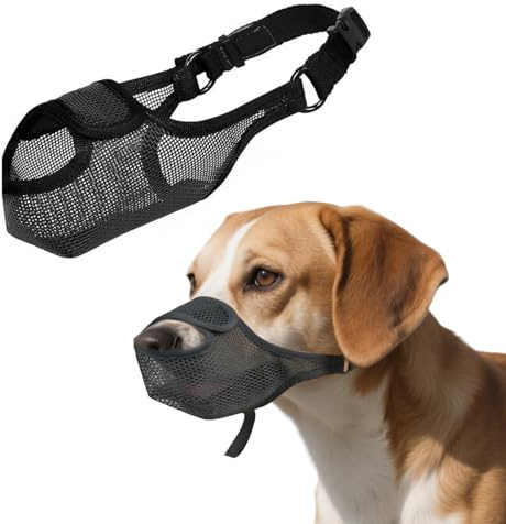 Voarge 1 bozal para perros, transpirable, para perros grandes, ajustable, protección contra ladridos, XXL