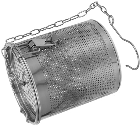 TOPPERFUN Passoire à Épices Acier Inoxydable Panier à Saumure Filtre Mailles Fines à Épices Pour Soupe Démontable