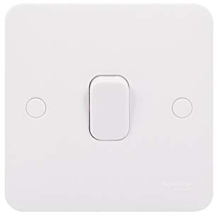 Schneider Electric - Lisse White Moulded, Single Rocker 2 Way Light Switch, 10AX, GGBL1012S, White
