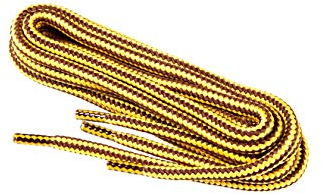 Runde Schnürsenkel für Arbeitsschuhe, Gesundheitsschuhe und Sicherheitsschuhe - robustes Gewebe, von Worker Walker Laces Pro, 1 Paar (0350 - Gelb Braun / 120 cm - 47 zoll)