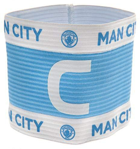 Hy-Pro Offiziell Lizenziertes Manchester City F.C. Kapitänsarmband - Jugend Man City Merchandise Armband für Fußball Great Man City Fußball Geschenkidee