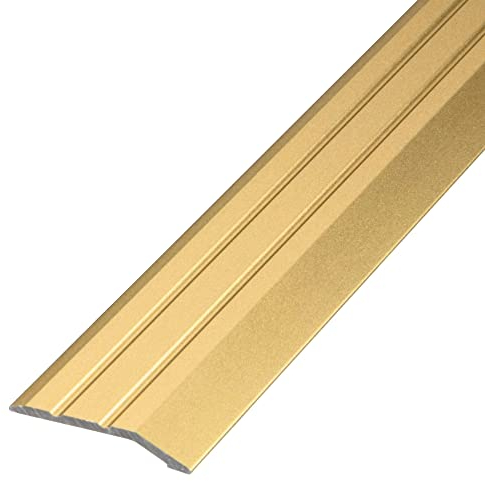 Gedotec Profilé de transition or autocollant | 1 pièce Profilé de finition en aluminium 1000 mm | Profilé de joint de dilatation Plinthe de sol compensation de hauteur 2-5mm