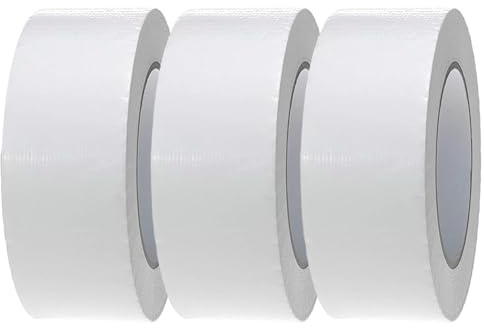 3 rotoli di nastro adesivo bianco, 48 mm x 45 m