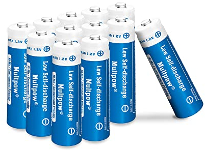 AAA Akku 1100mAh 12 Stück, wiederaufladbare AAA Batterien hohe Kapazität, geringe Selbstentladung AAA Akkubatterien Typ NI-Mh Batterien(Blau)