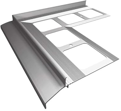 Renoplast® Alluminio Angolo 90° per profilo di gronda K30 Grigio | Finitura di terrazze | Pavimenti in piastrelle su malta adesiva | Sistemi di drenaggio dell'acqua Profilo angolare | Anticorrosione